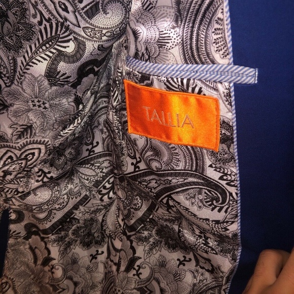 Tallia Orange Bright Blue Men's Jacket Size 38 - Picture 3 of 6